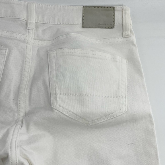Sundance Stonefield Conrad Ankle High Rise Raw Hem Skinny White Jeans Size 28 - Picture 13 of 15